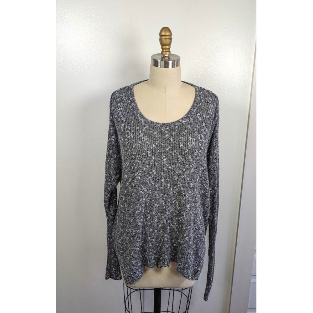 Abercrombie & Fitch Sweater Women Small Hi-Lo Oversize Wool Preppy Modern Marble